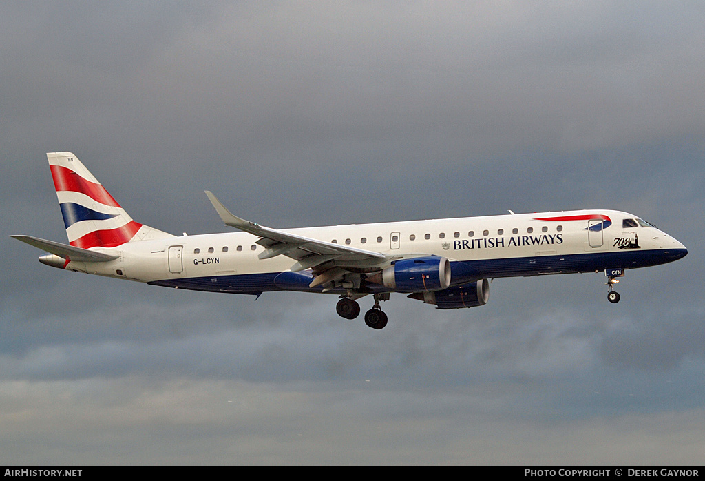 Aircraft Photo of G-LCYN | Embraer 190SR (ERJ-190-100SR) | British Airways | AirHistory.net #210754
