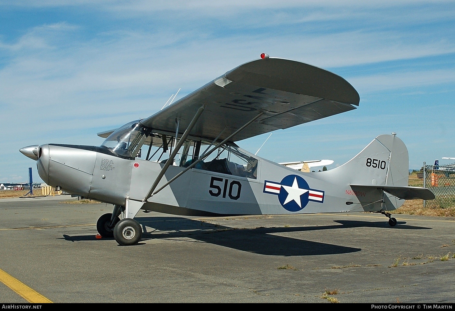 Aircraft Photo of N678DW / 8510 | Champion 7FC Tri-Traveler | USA - Air Force | AirHistory.net #210858