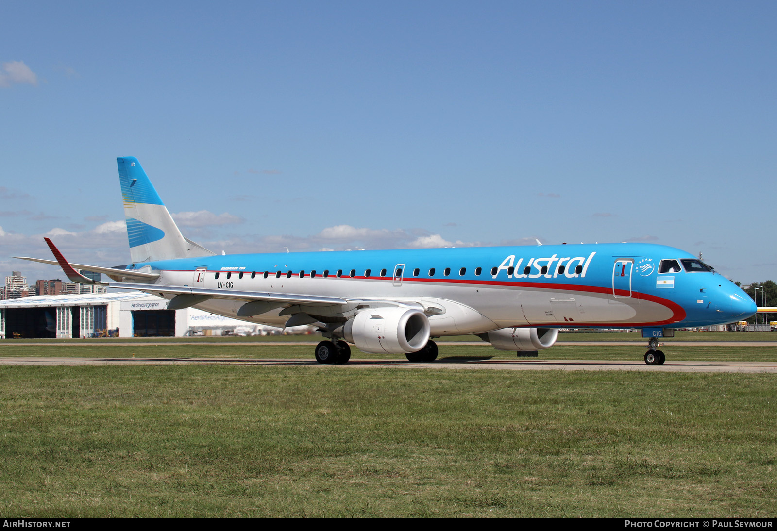 Aircraft Photo of LV-CIG | Embraer 190AR (ERJ-190-100IGW) | Austral Líneas Aéreas | AirHistory.net #210906