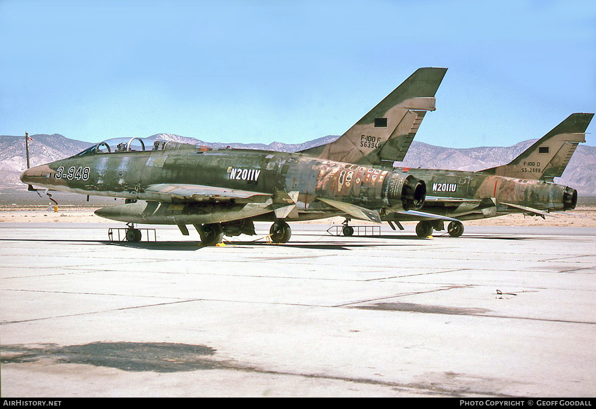 Aircraft Photo of N2011V / 563948 | North American F-100F Super Sabre | USA - Air Force | AirHistory.net #211131