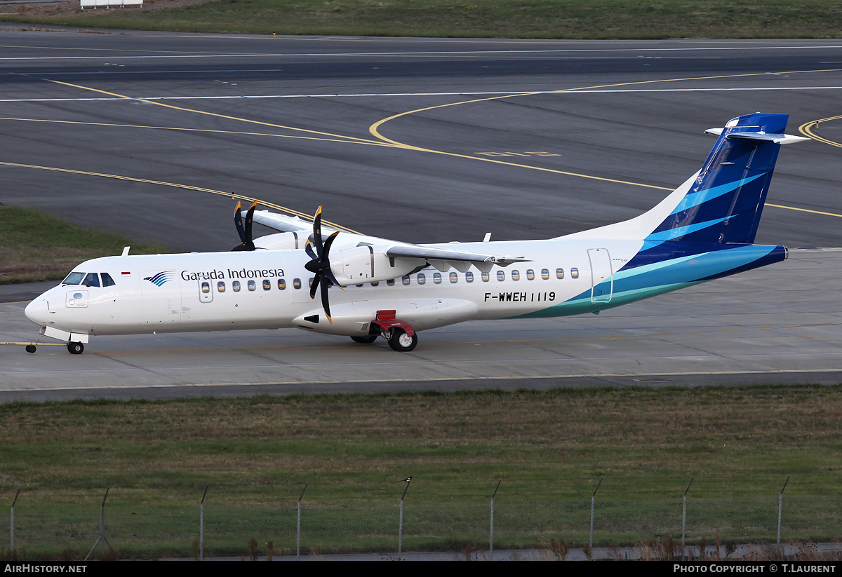 Aircraft Photo of F-WWEH | ATR ATR-72-600 (ATR-72-212A) | Garuda Indonesia | AirHistory.net #211162