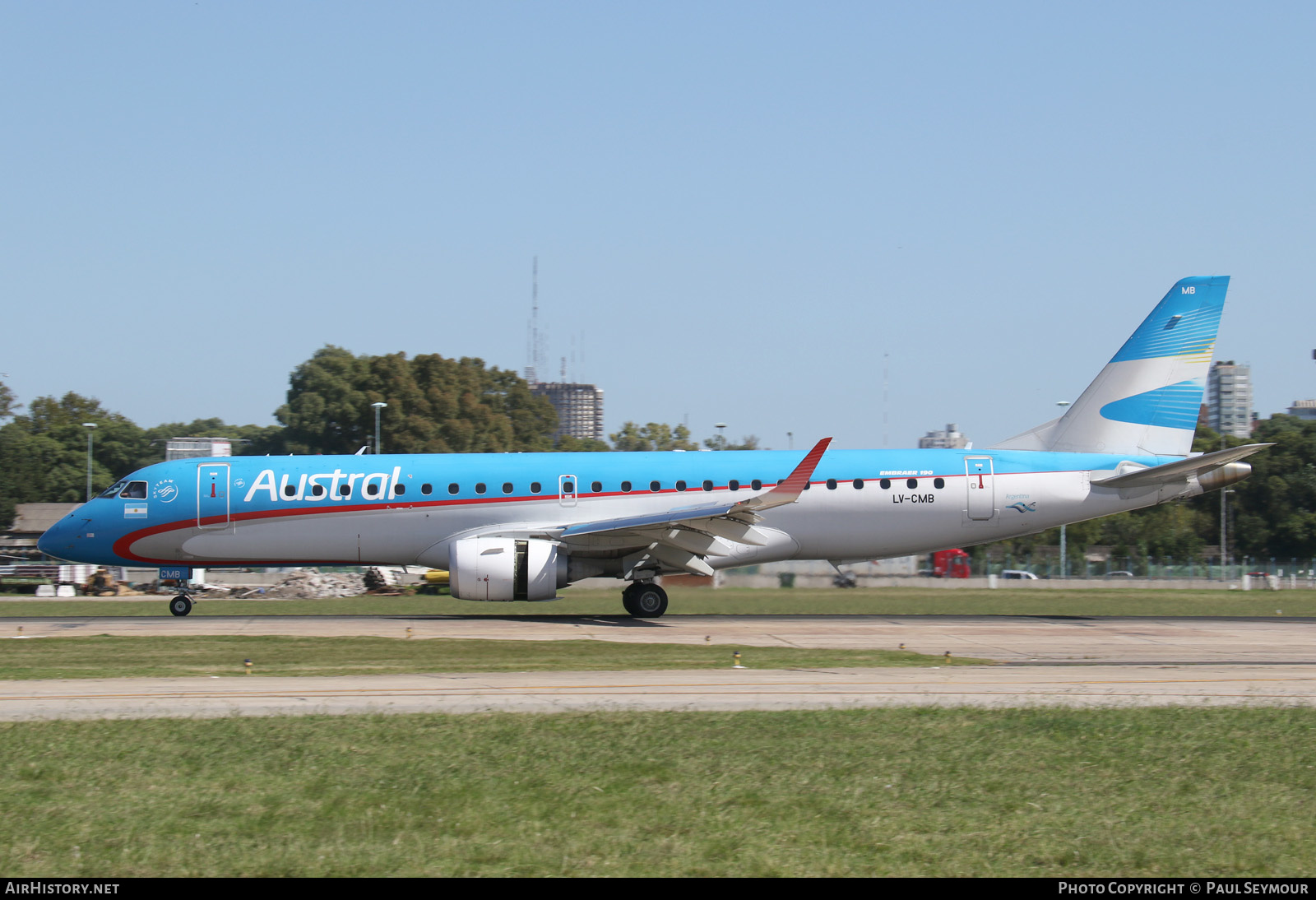 Aircraft Photo of LV-CMB | Embraer 190AR (ERJ-190-100IGW) | Austral Líneas Aéreas | AirHistory.net #211198