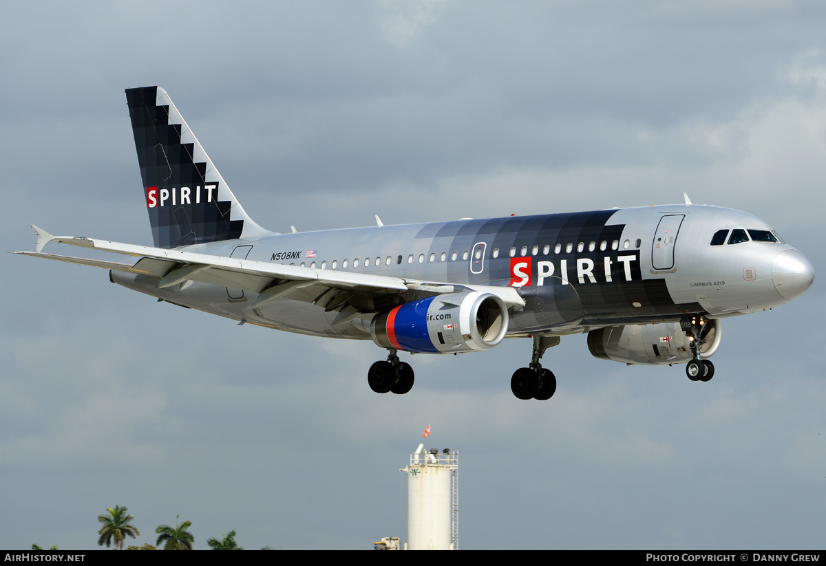 Aircraft Photo of N508NK | Airbus A319-132 | Spirit Airlines | AirHistory.net #211304