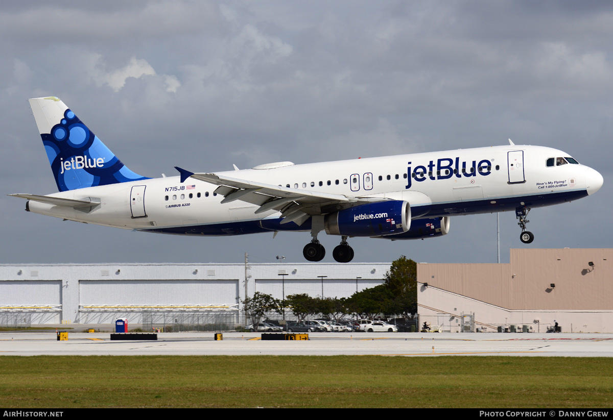 Aircraft Photo of N715JB | Airbus A320-232 | JetBlue Airways | AirHistory.net #211313