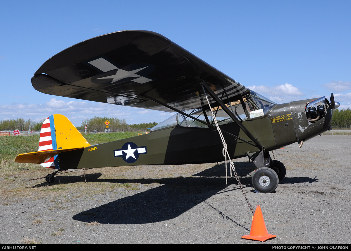 Aircraft Photo of N48923 / 43-L4920 | Taylorcraft L-2B Grasshopper | USA - Air Force | AirHistory.net #211331