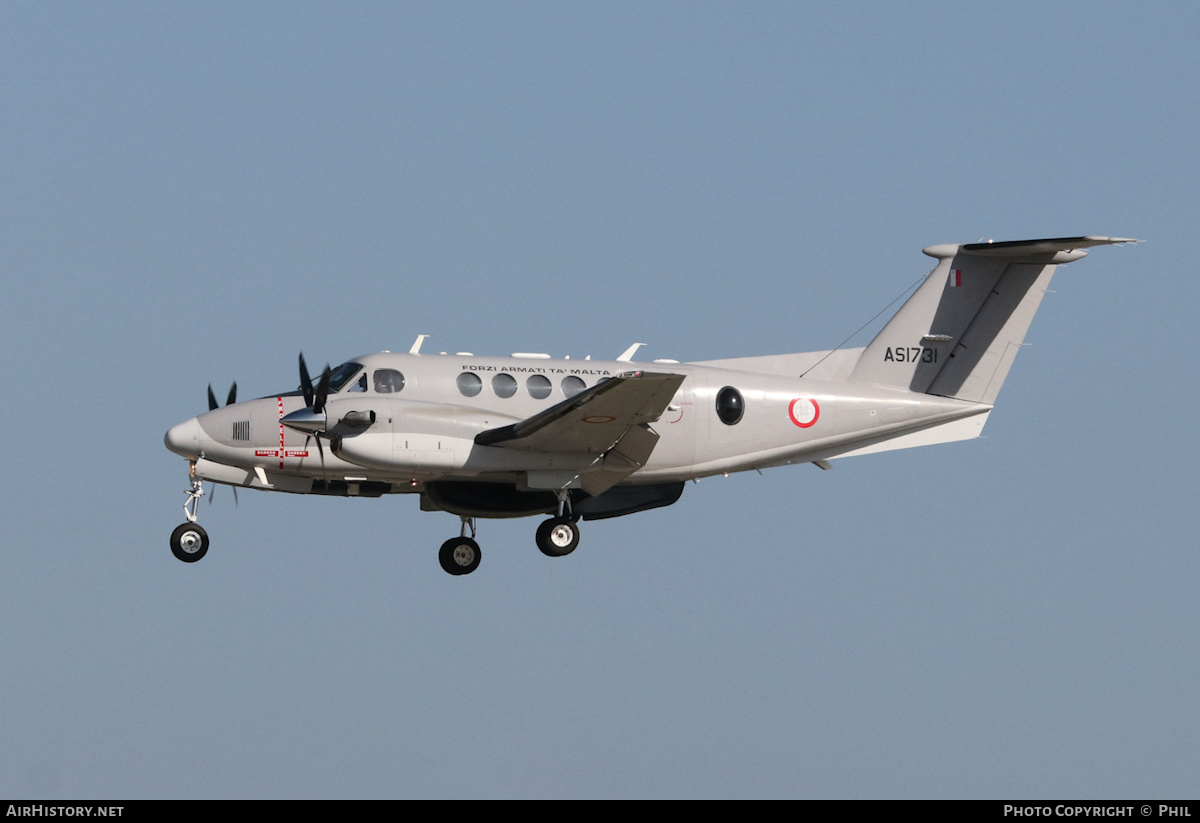 Aircraft Photo of AS1731 | Beechcraft 250 King Air (200GT) | Malta - Air Force | AirHistory.net #211406