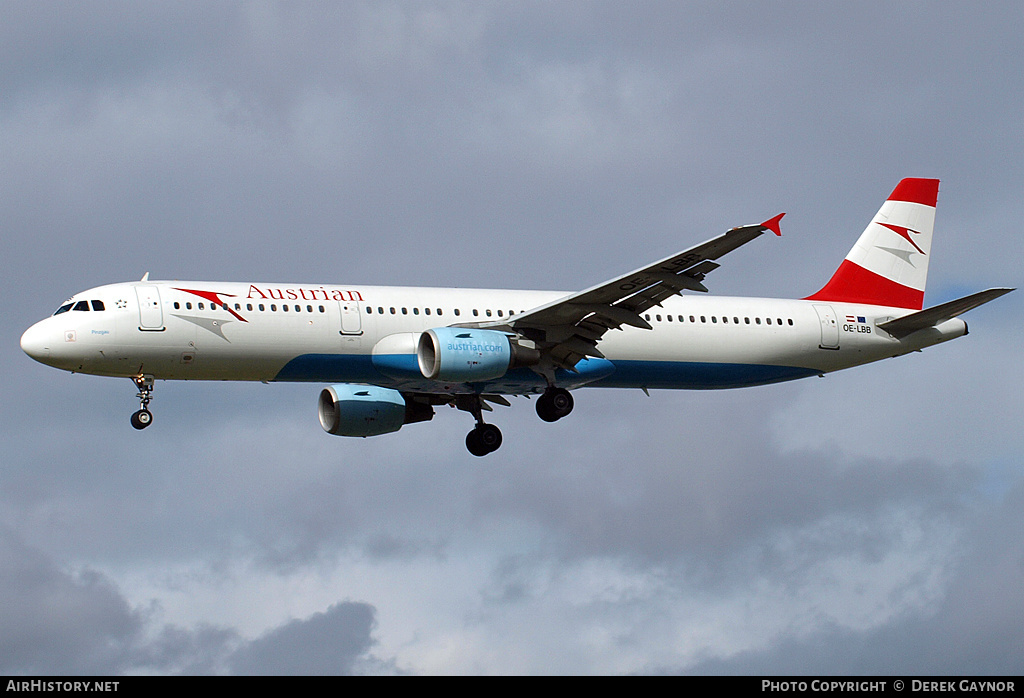 Aircraft Photo of OE-LBB | Airbus A321-111 | Austrian Airlines | AirHistory.net #211568