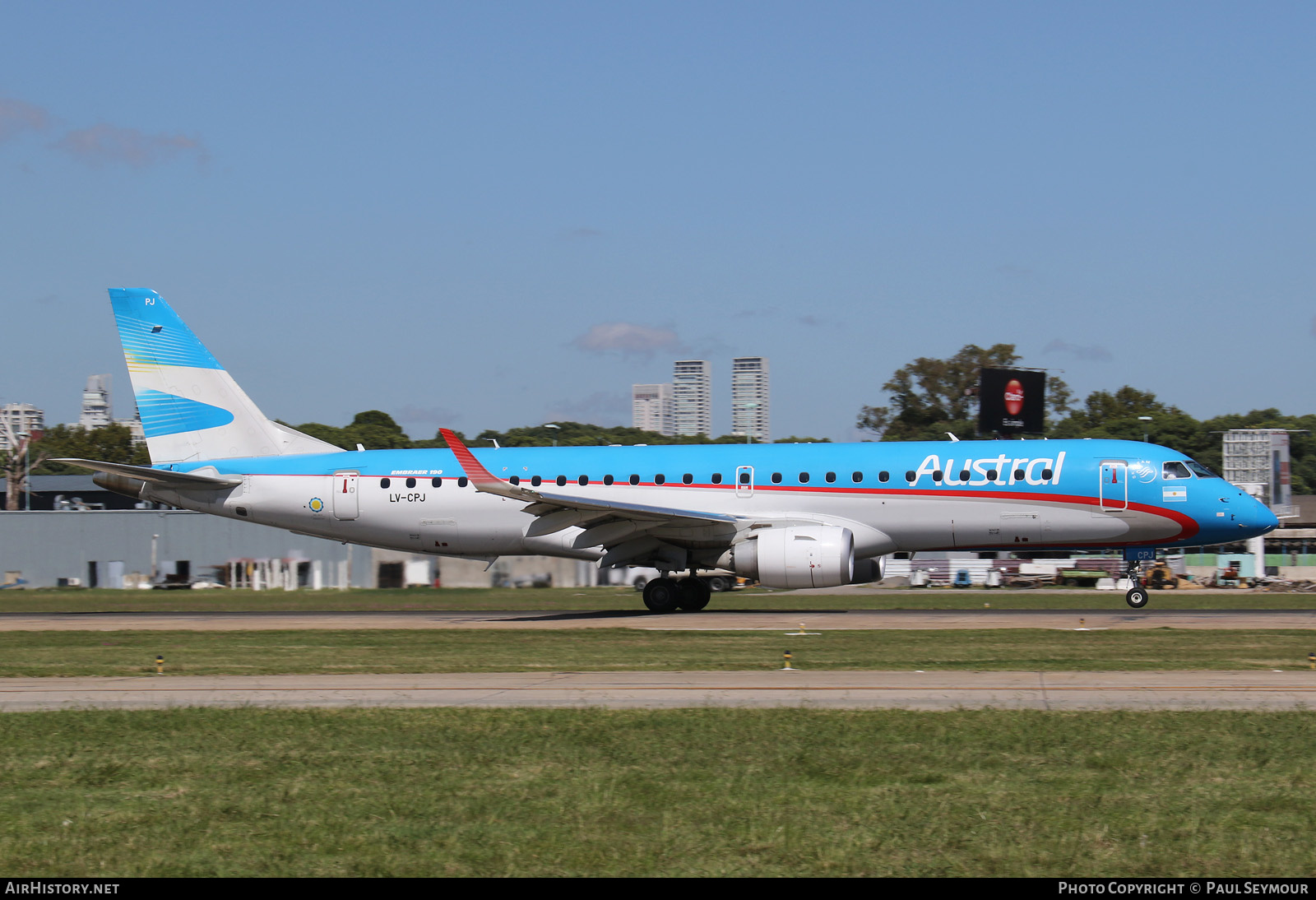 Aircraft Photo of LV-CPJ | Embraer 190AR (ERJ-190-100IGW) | Austral Líneas Aéreas | AirHistory.net #211675