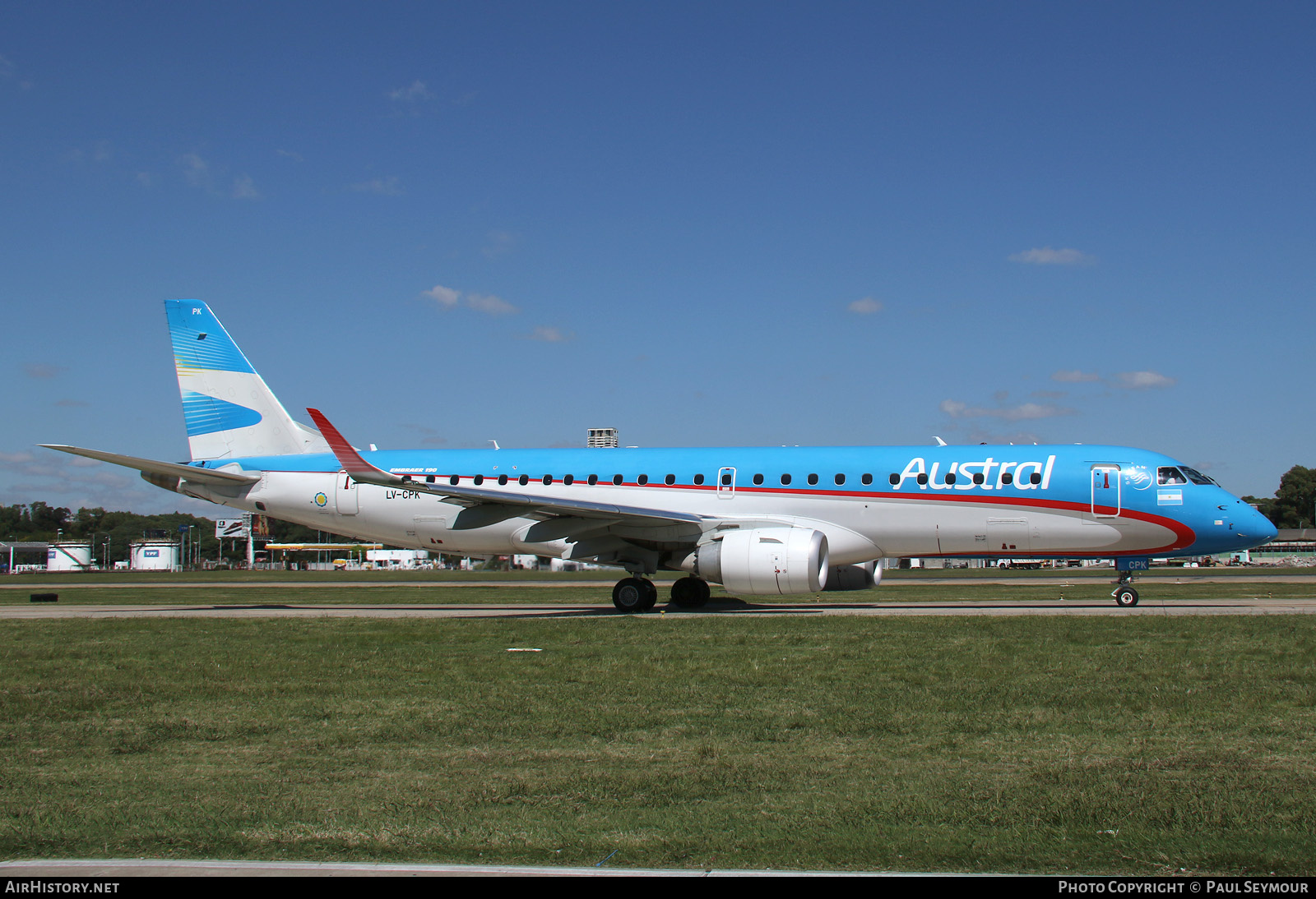 Aircraft Photo of LV-CPK | Embraer 190AR (ERJ-190-100IGW) | Austral Líneas Aéreas | AirHistory.net #211792