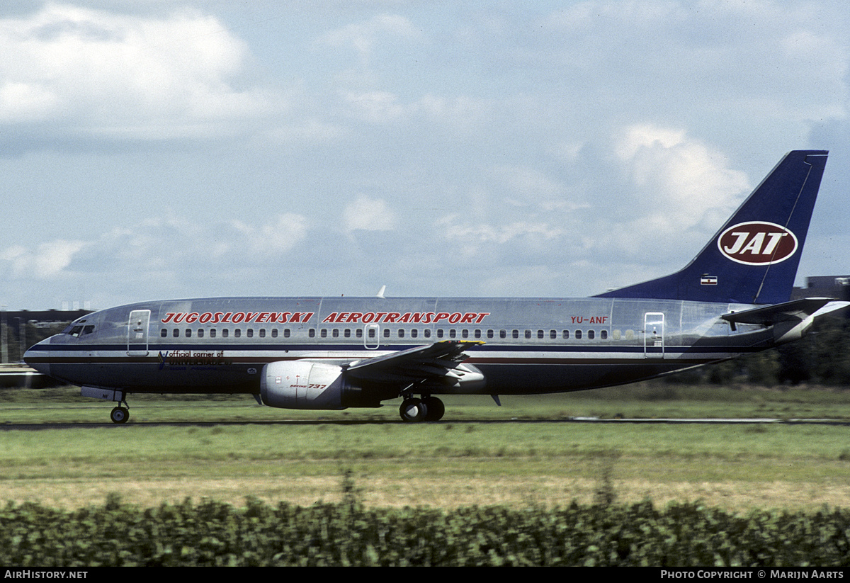 Aircraft Photo of YU-ANF | Boeing 737-3H9 | JAT Yugoslav Airlines - Jugoslovenski Aerotransport | AirHistory.net #211826