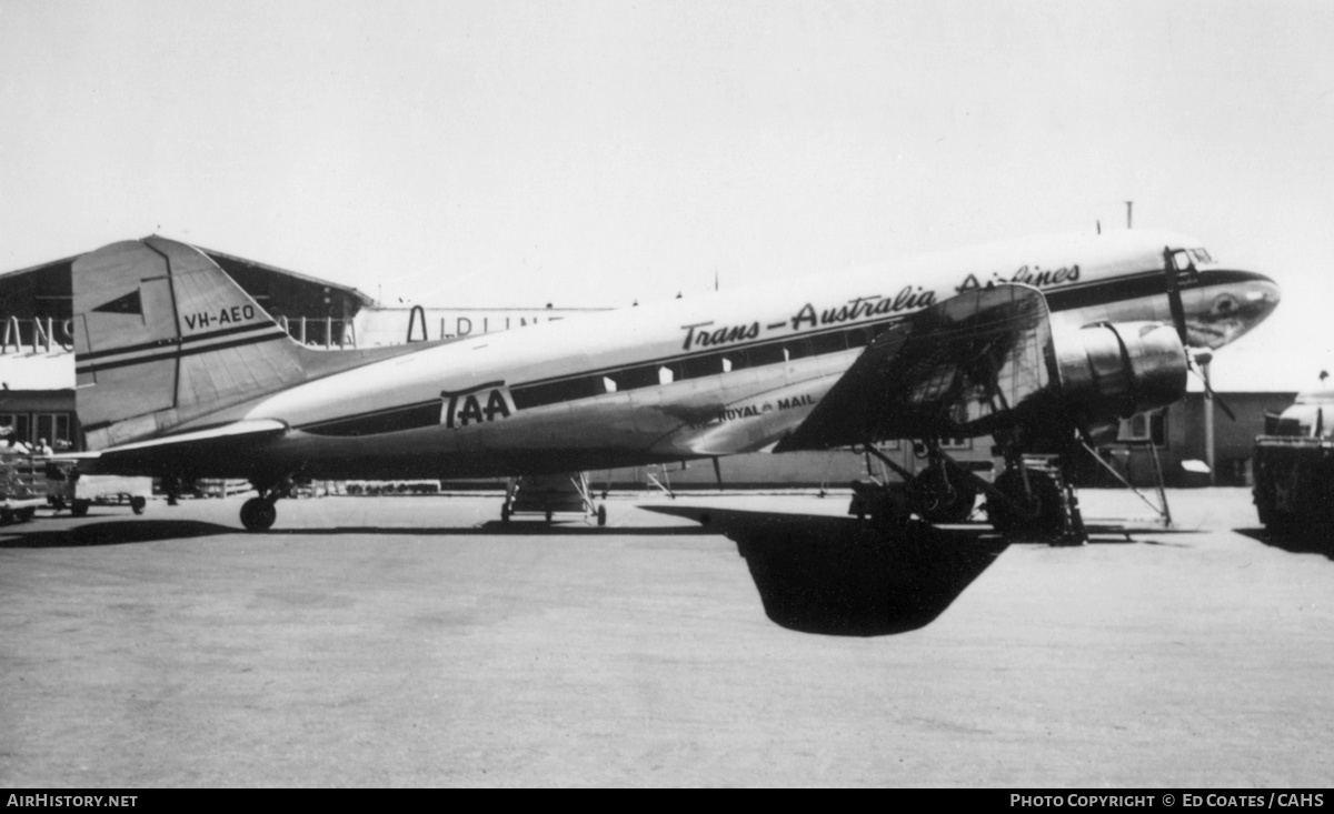 Aircraft Photo of VH-AEO | Douglas DC-3(C) | Trans-Australia Airlines - TAA | AirHistory.net #211950
