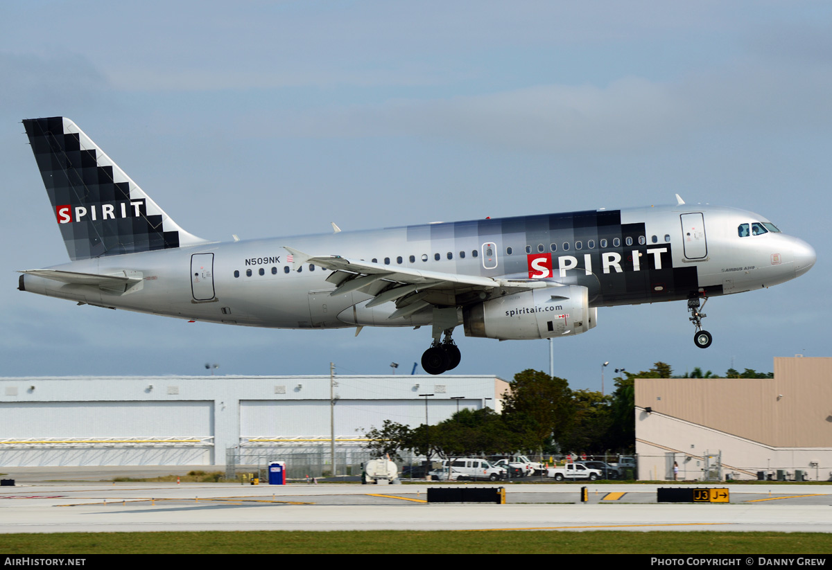 Aircraft Photo of N509NK | Airbus A319-132 | Spirit Airlines | AirHistory.net #212087