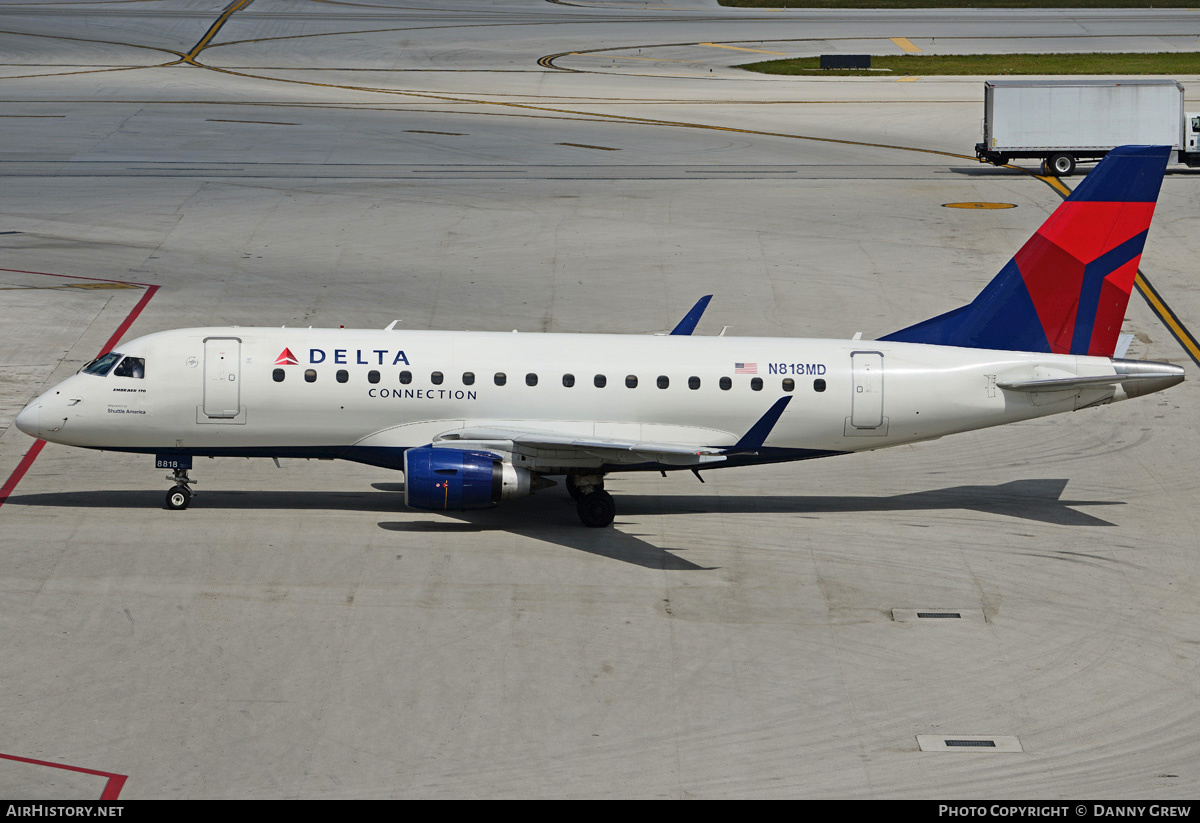 Aircraft Photo of N818MD | Embraer 170SU (ERJ-170-100SU) | Delta Connection | AirHistory.net #212126