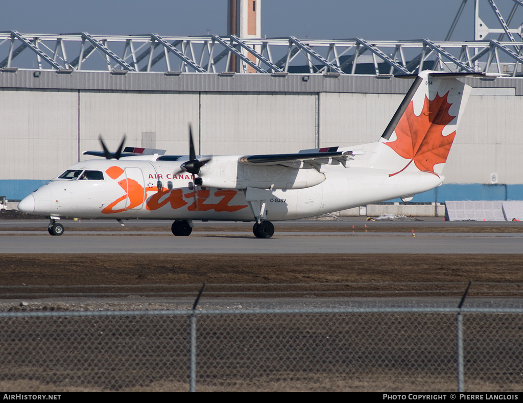 Aircraft Photo of C-GJSV | De Havilland Canada DHC-8-102 Dash 8 | Air Canada Jazz | AirHistory.net #212211