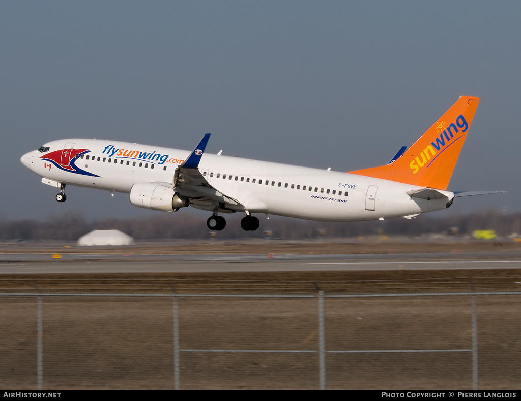 Aircraft Photo of C-FGVK | Boeing 737-86N | Sunwing Airlines | AirHistory.net #212218