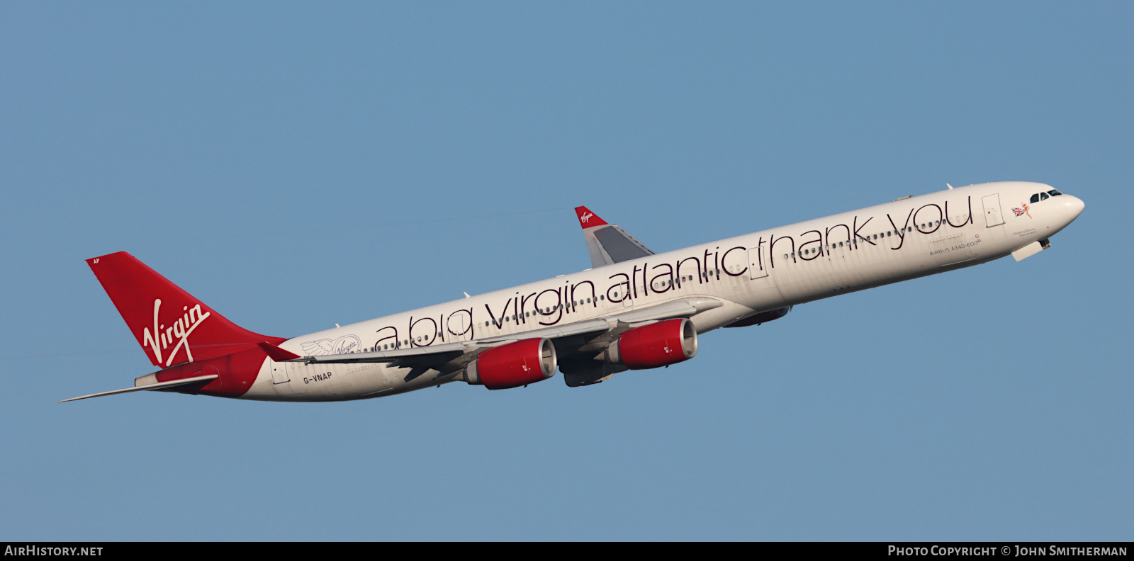 Aircraft Photo of G-VNAP | Airbus A340-642 | Virgin Atlantic Airways | AirHistory.net #212236