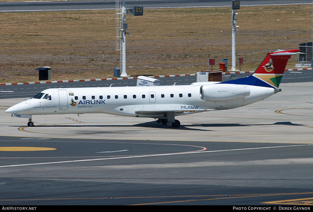 Aircraft Photo of ZS-SNW | Embraer ERJ-135LR (EMB-135LR) | Airlink | AirHistory.net #212254