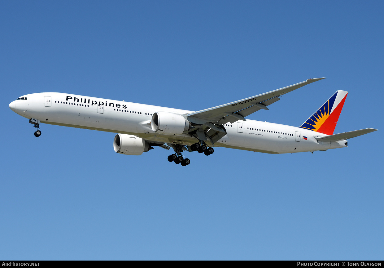 Aircraft Photo of RP-C7775 | Boeing 777-3F6/ER | Philippine Airlines | AirHistory.net #212269