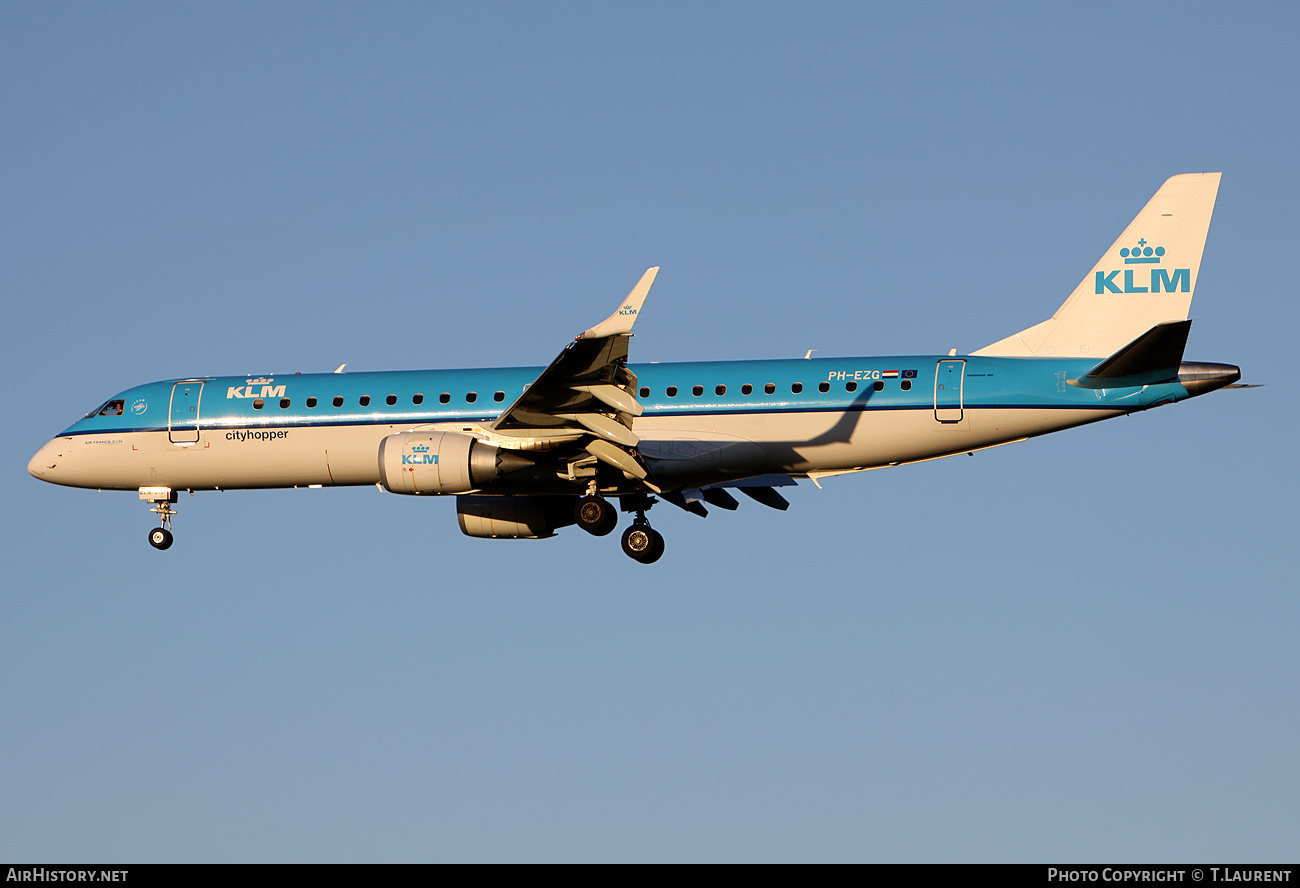 Aircraft Photo of PH-EZG | Embraer 190STD (ERJ-190-100STD) | KLM Cityhopper | AirHistory.net #212364