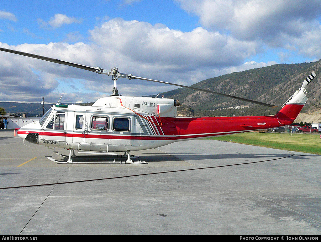 Aircraft Photo of C-FAHB | Bell 212 Twin Two-Twelve | Alpine Helicopters | AirHistory.net #212417