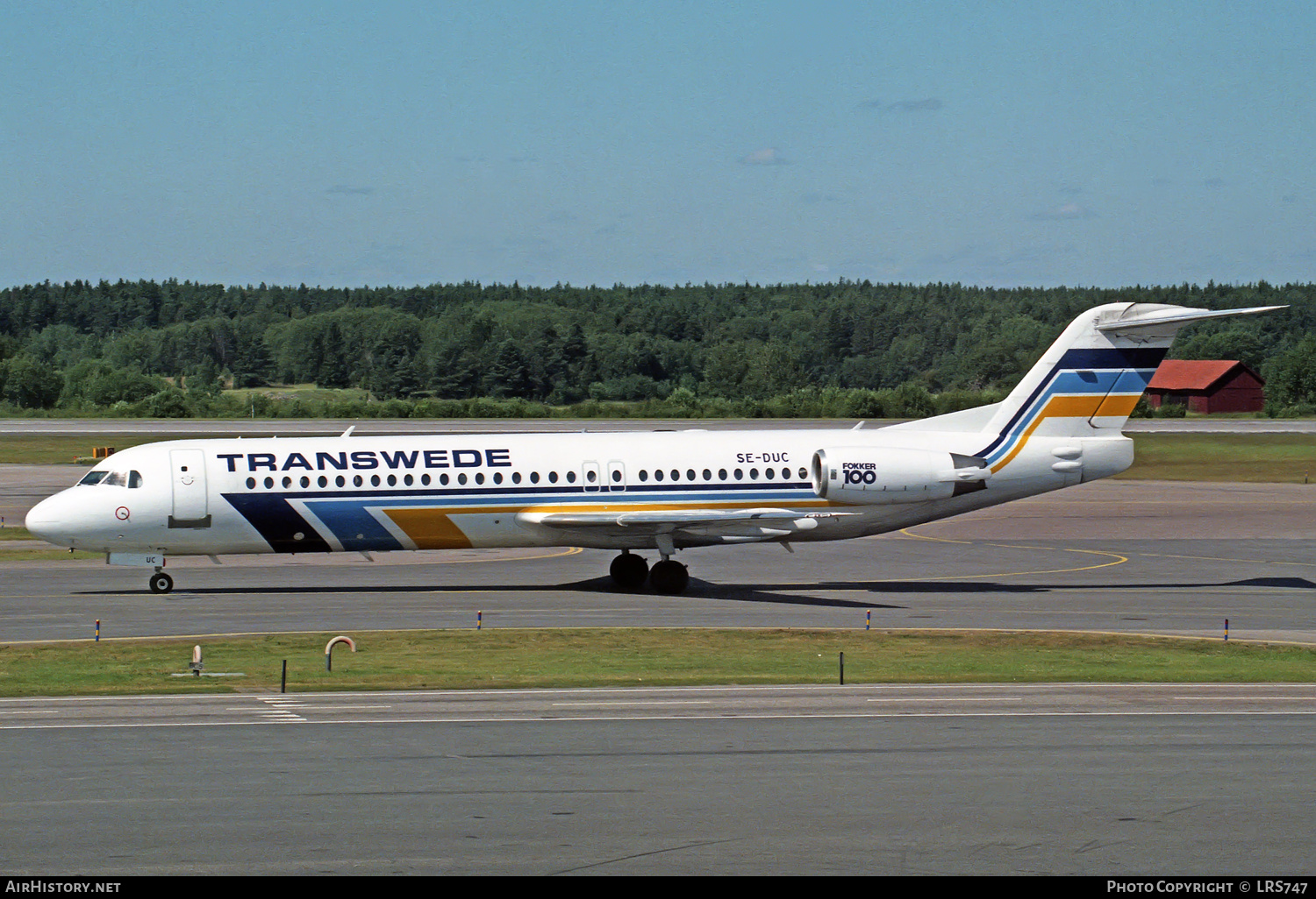 Aircraft Photo of SE-DUC | Fokker 100 (F28-0100) | Transwede Airways | AirHistory.net #212462