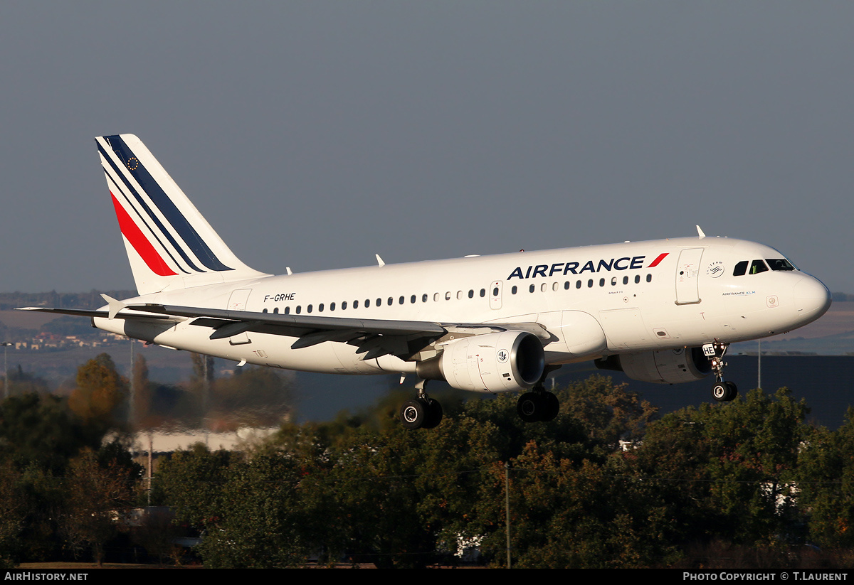 Aircraft Photo of F-GRHE | Airbus A319-111 | Air France | AirHistory.net #212476