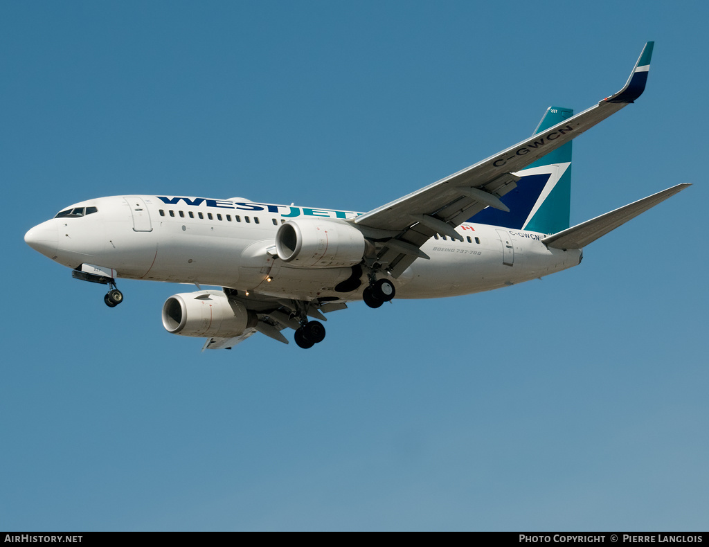Aircraft Photo of C-GWCN | Boeing 737-7CT | WestJet | AirHistory.net #212614