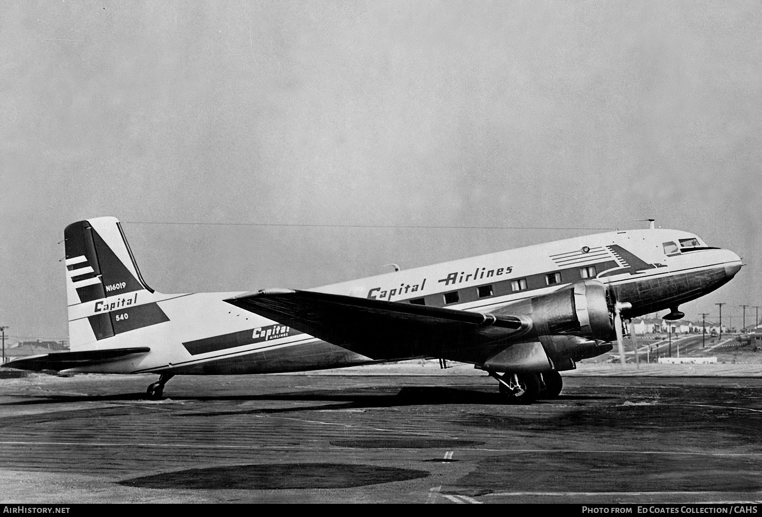 Aircraft Photo of N16019 | Douglas DC-3S Super DC-3 | Capital Airlines | AirHistory.net #212635