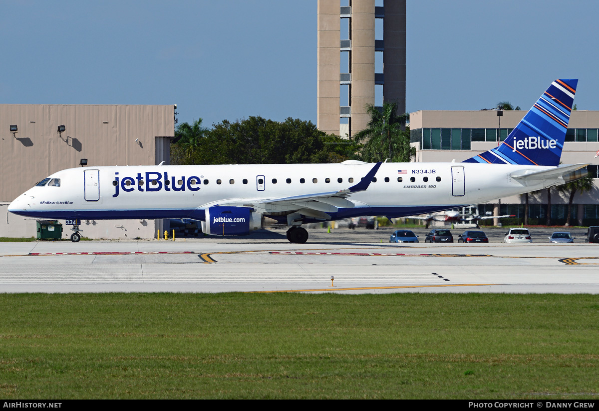 Aircraft Photo of N334JB | Embraer 190AR (ERJ-190-100IGW) | JetBlue Airways | AirHistory.net #212720