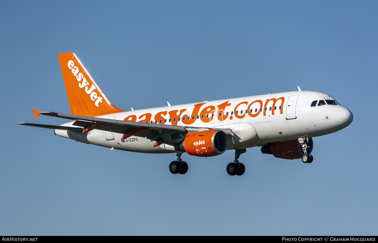 Aircraft Photo of G-EZPG | Airbus A319-111 | EasyJet | AirHistory.net #212736