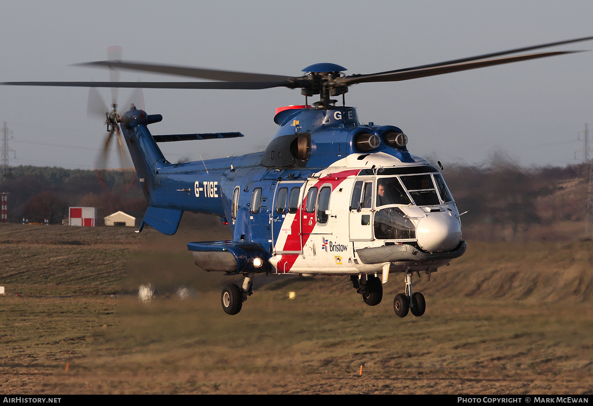 Aircraft Photo of G-TIGE | Aerospatiale AS-332L1 Super Puma | Bristow Helicopters | AirHistory.net #212831