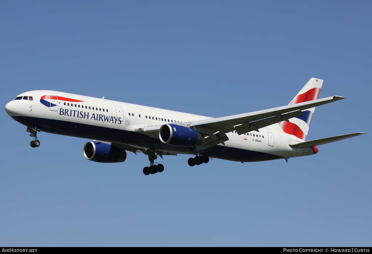 Aircraft Photo of G-BNWA | Boeing 767-336/ER | British Airways | AirHistory.net #212858