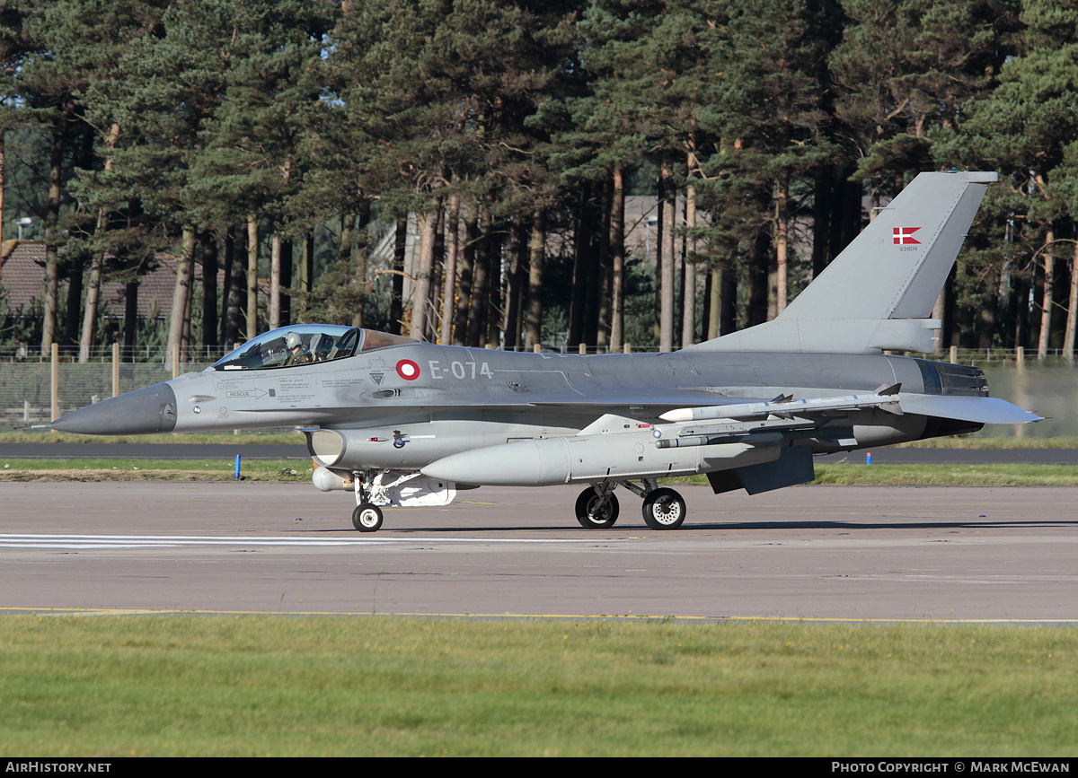 Aircraft Photo of E-074 | General Dynamics F-16AM Fighting Falcon | Denmark - Air Force | AirHistory.net #212865