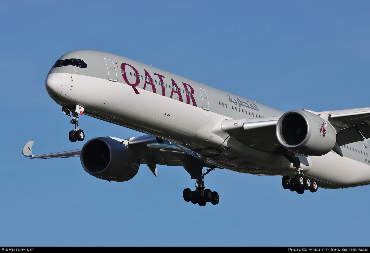 Aircraft Photo of A7-ANF | Airbus A350-1041 | Qatar Airways | AirHistory.net #212968