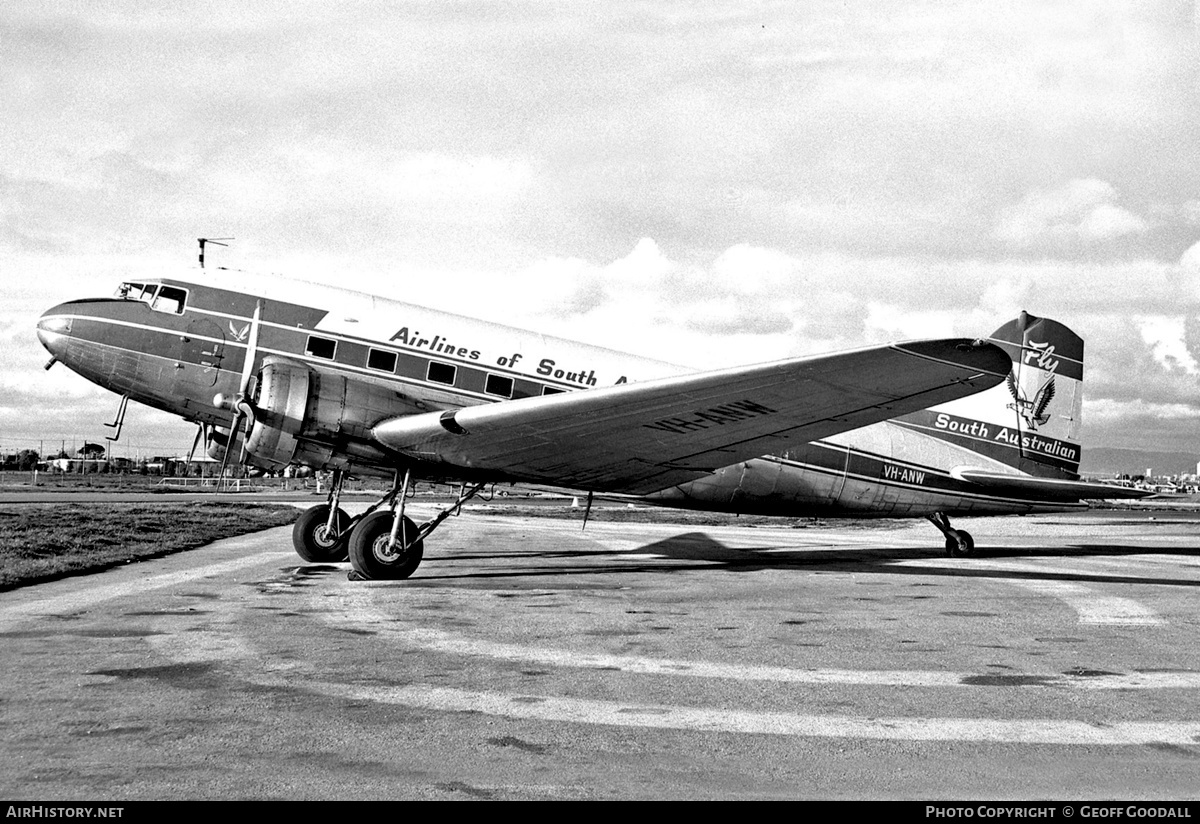 Aircraft Photo of VH-ANW | Douglas DC-3-G202A | Airlines of South Australia - ASA | AirHistory.net #213003