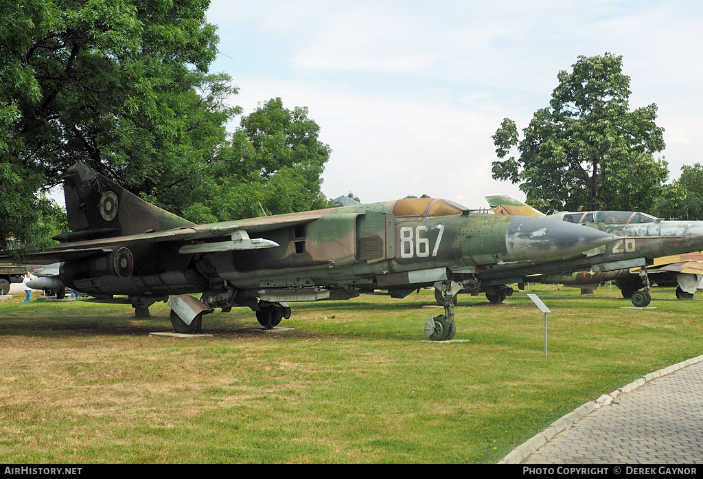 Aircraft Photo of 867 | Mikoyan-Gurevich MiG-23MLA | Bulgaria - Air Force | AirHistory.net #213058