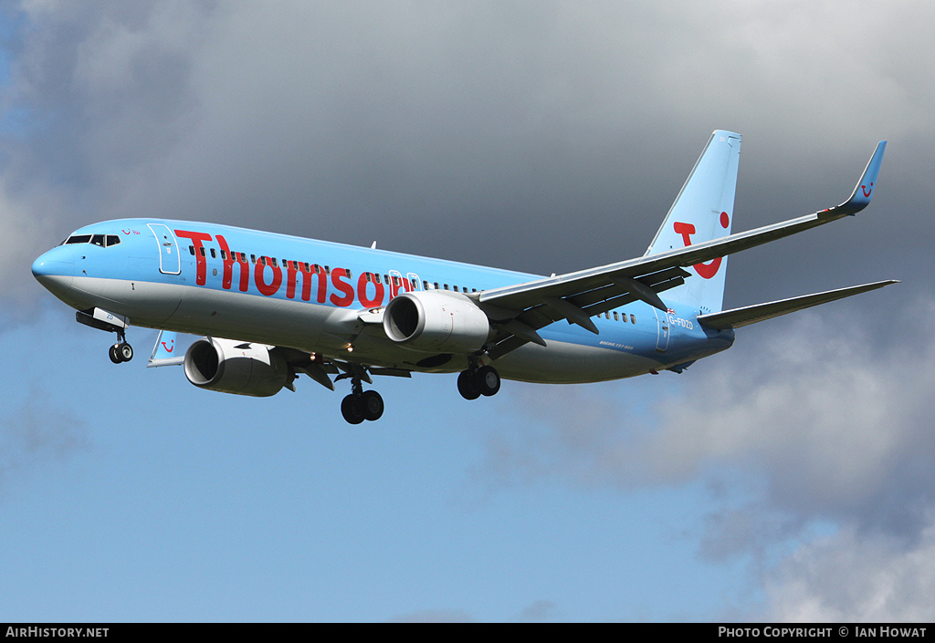 Aircraft Photo of G-FDZD | Boeing 737-8K5 | Thomson Airways | AirHistory.net #213108