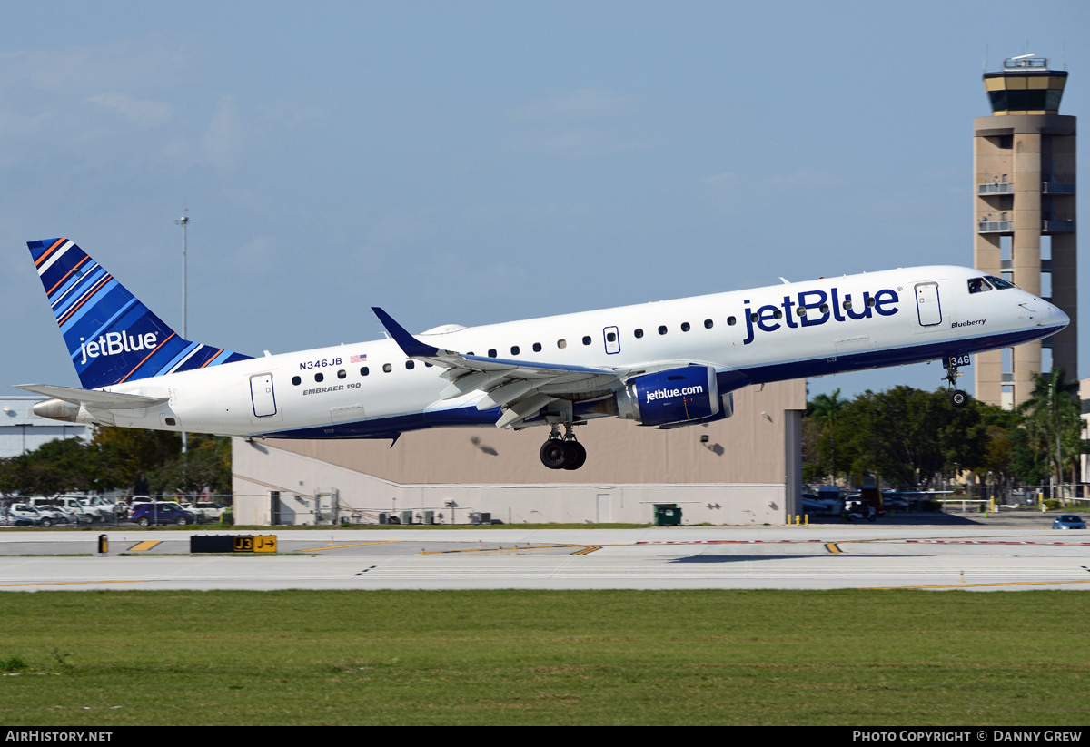 Aircraft Photo of N346JB | Embraer 190AR (ERJ-190-100IGW) | JetBlue Airways | AirHistory.net #213117