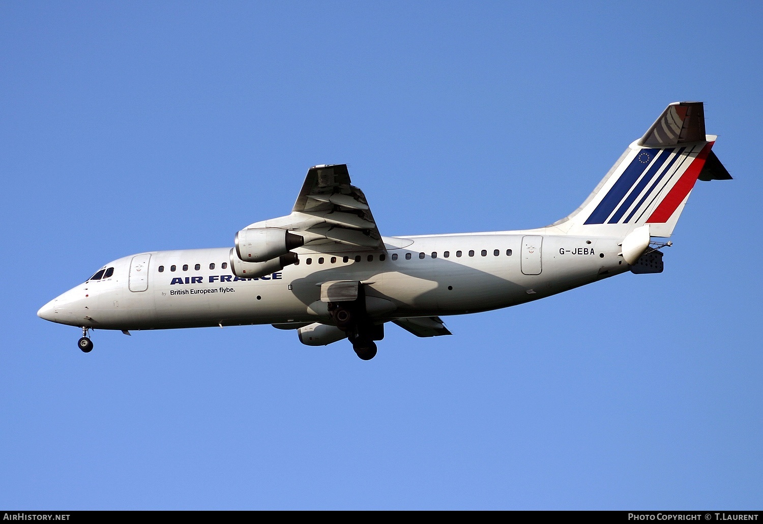 Aircraft Photo of G-JEBA | British Aerospace BAe-146-300 | Air France | AirHistory.net #213129