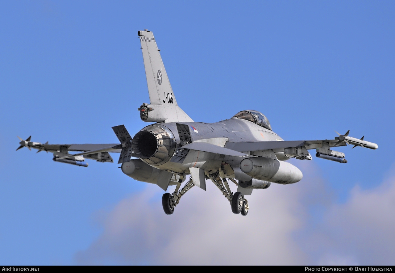 Aircraft Photo of J-016 | General Dynamics F-16AM Fighting Falcon | Netherlands - Air Force | AirHistory.net #213207