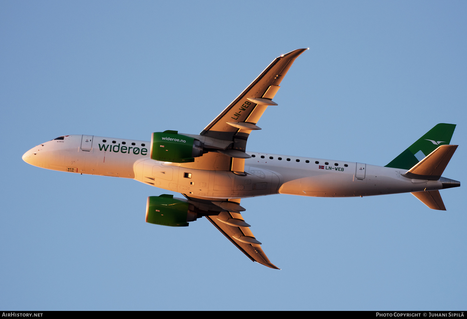 Aircraft Photo of LN-WEB | Embraer 190-E2 (ERJ-190-300) | Widerøe | AirHistory.net #213229