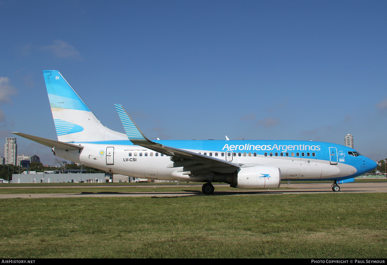 Aircraft Photo of LV-CSI | Boeing 737-7Q8 | Aerolíneas Argentinas | AirHistory.net #213305