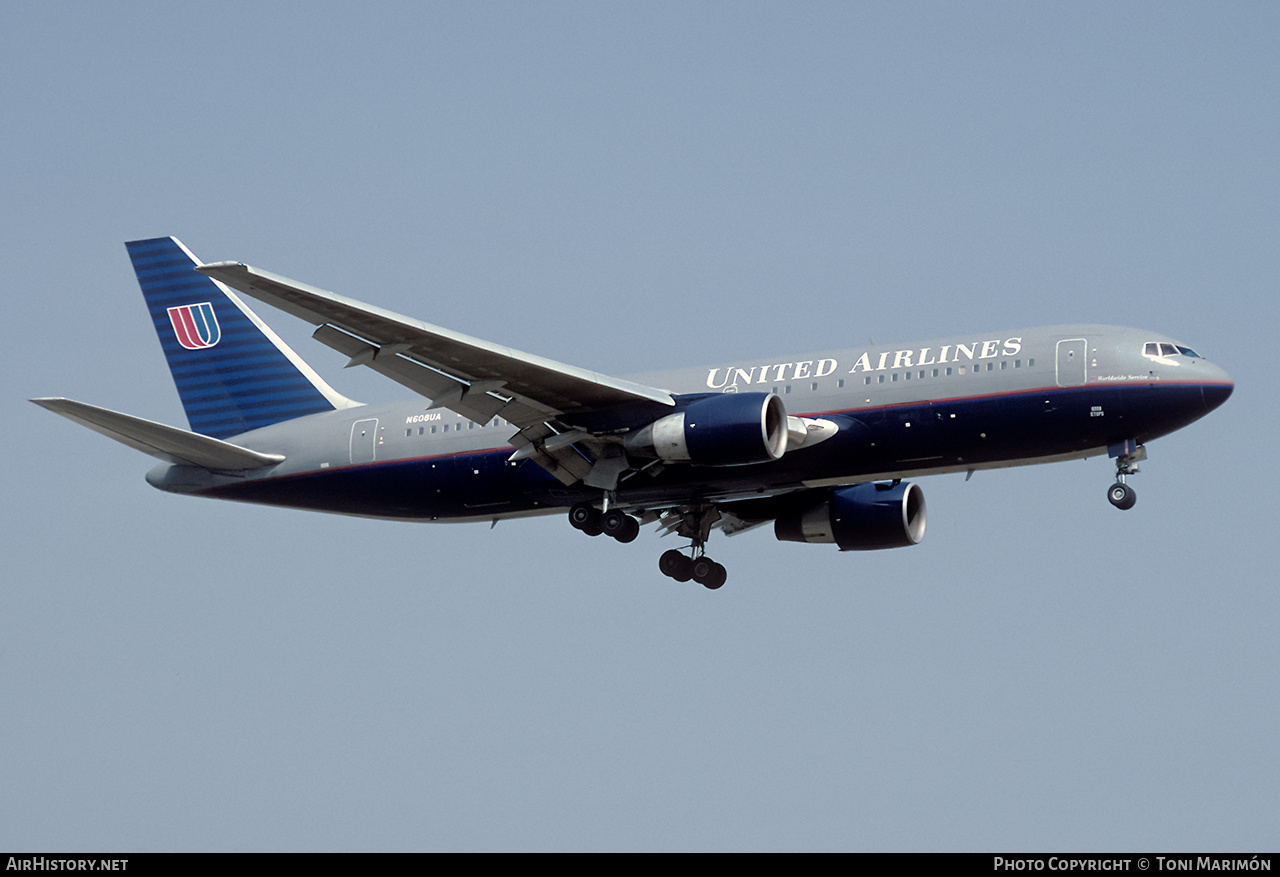 Aircraft Photo of N608UA | Boeing 767-222(ET) | United Airlines | AirHistory.net #213407
