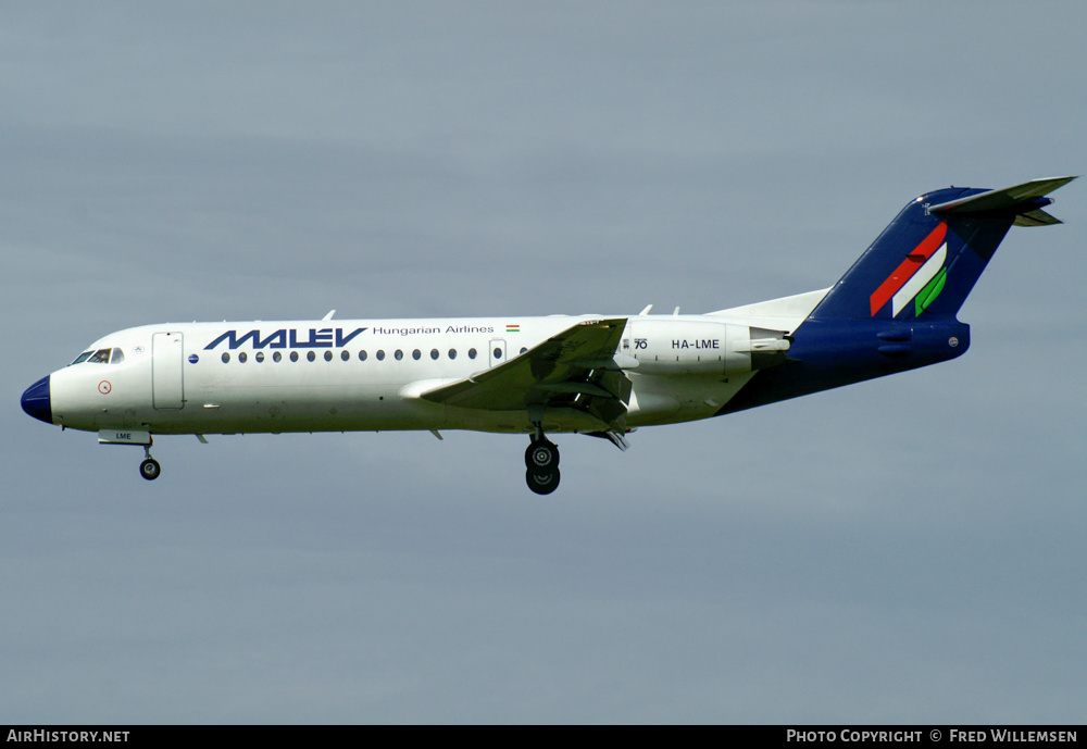 Aircraft Photo of HA-LME | Fokker 70 (F28-0070) | Malév - Hungarian Airlines | AirHistory.net #213492