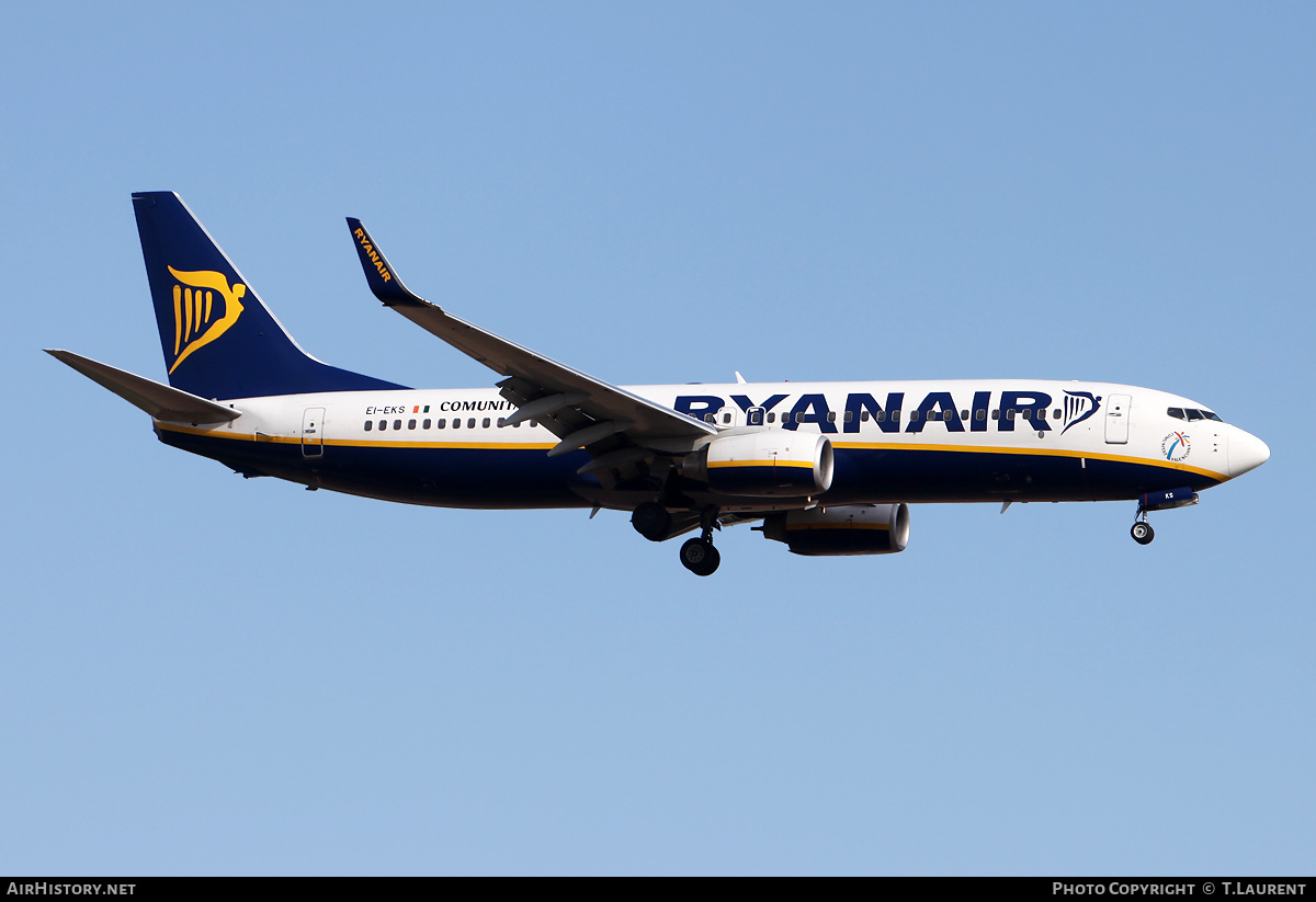 Aircraft Photo of EI-EKS | Boeing 737-8AS | Ryanair | AirHistory.net #213518