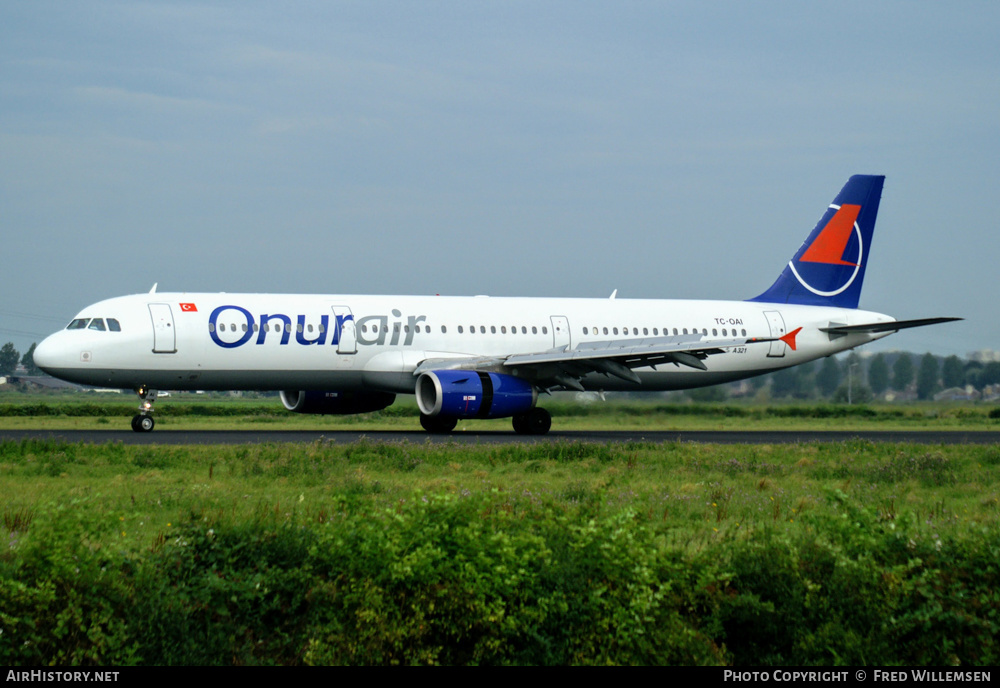 Aircraft Photo of TC-OAI | Airbus A321-231 | Onur Air | AirHistory.net #213603