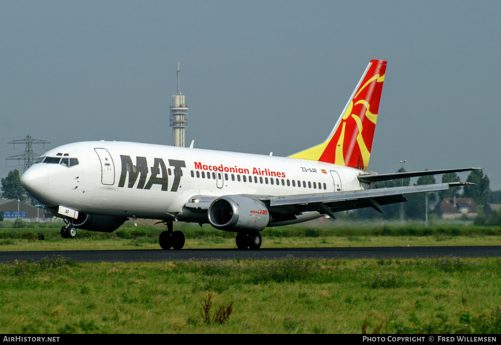Aircraft Photo of Z3-AAF | Boeing 737-3B7 | MAT - Macedonian Airlines | AirHistory.net #213606