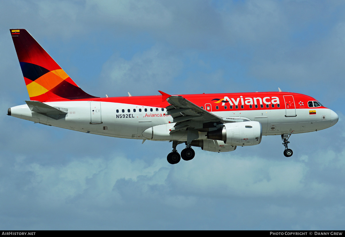 Aircraft Photo of N592EL | Airbus A318-111 | Avianca | AirHistory.net #213648
