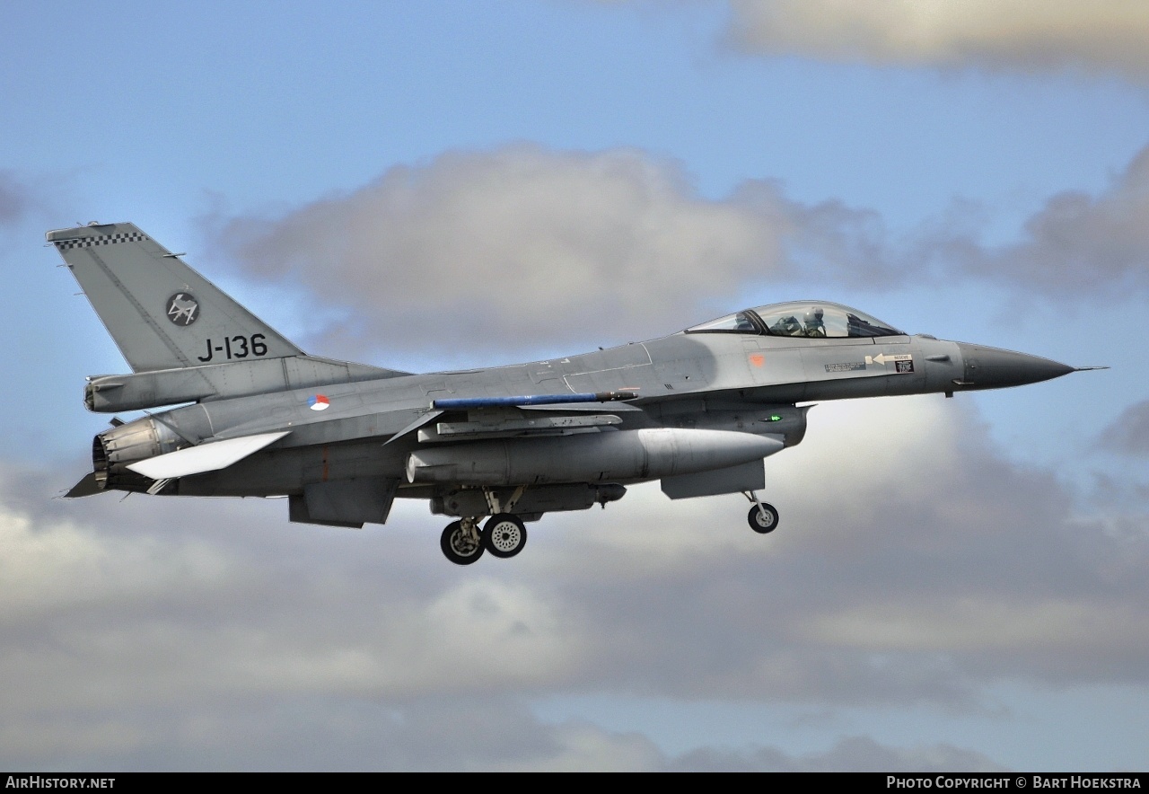 Aircraft Photo of J-136 | General Dynamics F-16AM Fighting Falcon | Netherlands - Air Force | AirHistory.net #213677