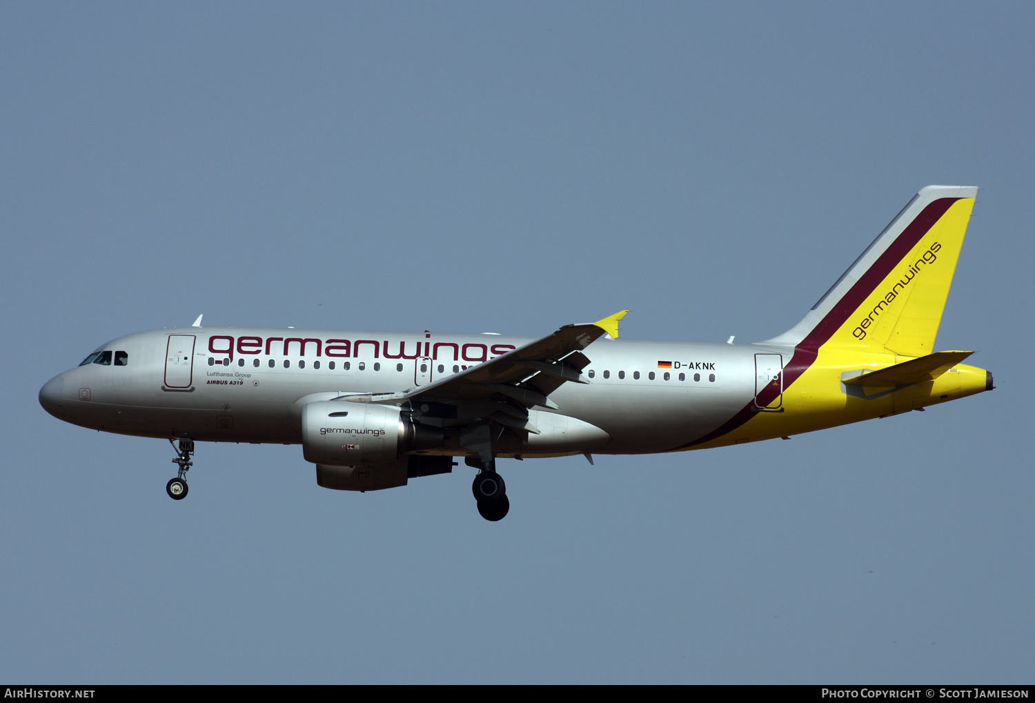 Aircraft Photo of D-AKNK | Airbus A319-112 | Germanwings | AirHistory.net #213755